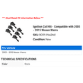 thumbnail image 2 of Ignition Coil Kit - Compatible with 2005 - 2015 Nissan Xterra 2006 2007 2008 2009 2010 2011 2012 2013 2014, 2 of 2