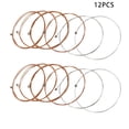 thumbnail image 2 of Toystoory Cuerdas de guitarra popular de 12 piezas, cuerda de revestimiento de plata A103, piezas de repuesto de alambre de acero, acordes, Accesorios para instrumentos musicales, 2 of 6