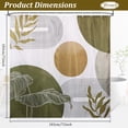 thumbnail image 2 of Dznils Boho Shower Curtain with Hooks, Modern Abstract Fabric Bathroom Curtain, 72" x 72", Deep Coffee, 2 of 9