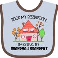 thumbnail image 3 of Inktastic Book My Reservation I'm Going to Grandma and Grandpa's Boys or Girls Baby Bib, 3 of 4