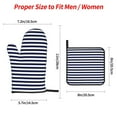 thumbnail image 2 of Salouo Navy Blue And White Stripes for Oven Mitts and Potholders BBQ Gloves-Oven Mitts and Pot Holders Non-Slip Cooking Gloves for Cooking Baking Grilling (4-Piece Set), 2 of 6