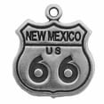 thumbnail image 1 of Sterling Silver 20" Unisex 1.5mm Box Chain New Mexico Route 66 Sign Pendant Necklace, 1 of 2