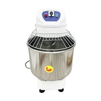 60L Double Speed Dough Mixer Kneader Spiral Flour Kneading Machine with Safety Lid Lock and Auto Stop Function 220V No plug