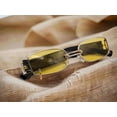 thumbnail image 4 of Popular Fashion Small Rectangle Women Luxury Sunglasses Yellow, 4 of 6