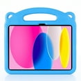 thumbnail image 3 of Decase Kids Case for iPad 10th Generation 10.9 inch Case Boys Girls, Cute Bear Panda Shockproof LightWeight EVA Foam Bumper Protective Handle Stand Boys Girls Kid-Friendly Skinshell Case, Blue, 3 of 8