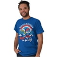 thumbnail image 5 of Retro Smurfs Cartoon 4th of July Men's Graphic T Shirt Tees Brisco Brands X, 5 of 6