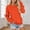 Orange, variant on Ayolanni Womens Casual V Neck Sweatshirt Solid Long Sleeve Cute Sweatshirt Pullover Travel Lightweight Tops Army Green L