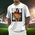 thumbnail image 2 of TSADFHJI Chemises pour Hommes Coupe Classique Décontractée Automne Drapeau d'Allemagne Imprimé Manches Courtes Col Rond T-Shirt Floral Tendance Mode Chemise de Base m Blanc, 2 of 6