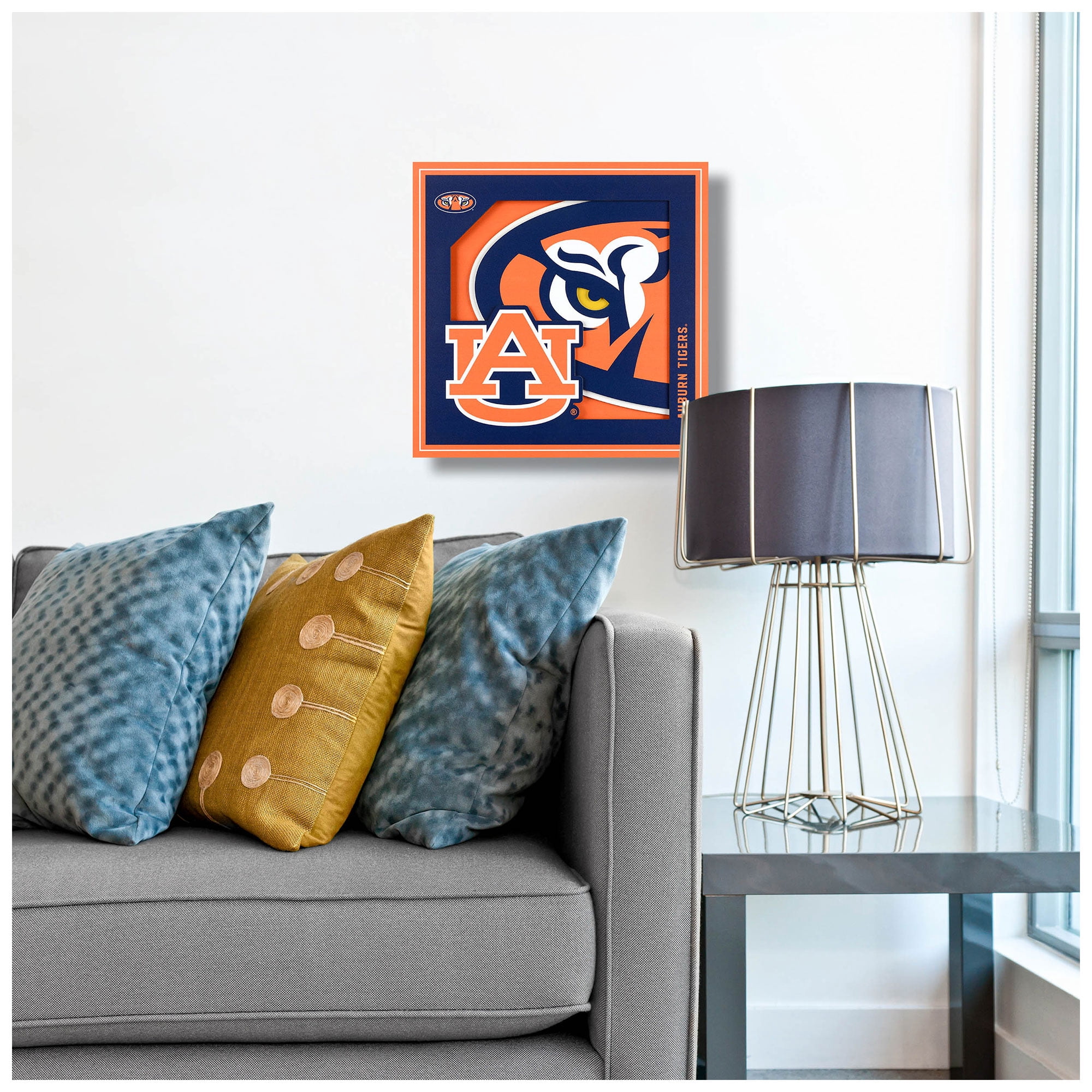 YTFNCbrnTiger3DLogoerieWllrt12X12