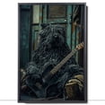 thumbnail image 2 of Bergamasco Sheepdog Dog and Guitar Picture Poster Unframe, Bergamasco Sheepdog Dog Canvas Frame Ready to Hang - Funny Bathroom Decor - Gifts For Her, 2 of 6