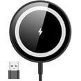 thumbnail image 1 of Para cargador Magsafe, cargador inalámbrico magnético hecho para iPhone 16/16 Pro/16 Pro Max/16 Plus/15/14/13/12 Series, 15W Max Fast Mag Safe Charging Pad para AirPods Pro 3 2 (negro), 1 of 5
