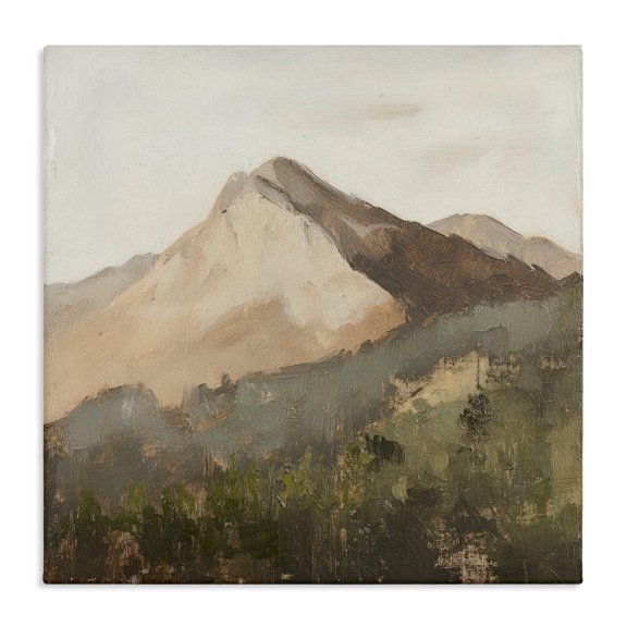 Stupell Industries Rustic Lodge Sierra Mountain Landscape Canvas Art, 17 x 17, by Petals Prints Design