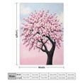thumbnail image 2 of NIANHE Tree with pink flowers blanket, comfortable and soft, warm casual blanket, printed design, winter sofa dormitory home decoration, must-have travel product. Size is 30x40 inches., 2 of 5
