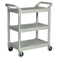 thumbnail image 4 of Rubbermaid 342488PM Economy Plastic Cart, Three-Shelf, 18-5/8w x 33-5/8d x 37-3/4h, Platinum, 4 of 5
