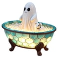 thumbnail image 2 of JHyouerji LED Night Light,Resin Stained Glass Bathtub Ghost Puppy LED Night Light,Warm Ambient Tabletop Ornament for Bedroom Mantel Halloween Thanksgiving Fall Home Decor, 2 of 8