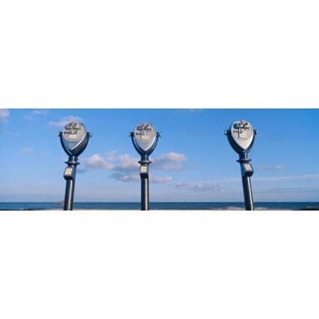 Coin-operated viewing binoculars for tourists Cape May New Jersey Canvas Art - Panoramic Images (27 x (Best Tourist Places In New Jersey)