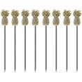 thumbnail image 1 of Palitos de cóctel creativos de acero inoxidable Pi?a dorada creativa Palitos de frutas decorativos Longitud regular 4.5 "(paquete de 10) Palitos de oliva Toot ZefeiWu 8390615478854, 1 of 1