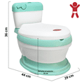 thumbnail image 4 of Baño Entrenador para Niños con Asiento Acolchado Antideslizante Diseño Realista - Verde, 4 of 6