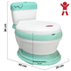 thumbnail image 4 of Baño Entrenador para Niños con Asiento Acolchado Antideslizante Diseño Realista - Verde, 4 of 6
