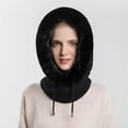 thumbnail image 4 of Máscara de esquí multifuncional para mujer, color negro, cálida máscara de forro polar resistente al viento, traje de esquí de invierno, motocicleta al aire libre, montañismo, camping, senderismo, 4 of 5