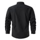 thumbnail image 3 of Blusa y camisa de manga larga con cuello vuelto para hombre, estilo casual, color liso, con bolsillos y botones, estilo cargo., 3 of 4
