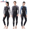 thumbnail image 4 of Sonducket Trajes de buceo DiveSail, traje de buceo para hombres y mujeres, traje de baño de manga larga, pantalones largos, traje de baño de cuerpo Deportes acuáticos Mujer Negro/Azul XL Sonducket OD003283-14, 4 of 6