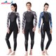thumbnail image 4 of Naiovety Trajes de buceo DiveSail, traje de buceo para hombres y mujeres, traje de neopreno de manga larga, pantalones largos, mono para buceo, Deportes acuáticos Mujer Negro/Blanco S Naiovety OD003283-06, 4 of 6