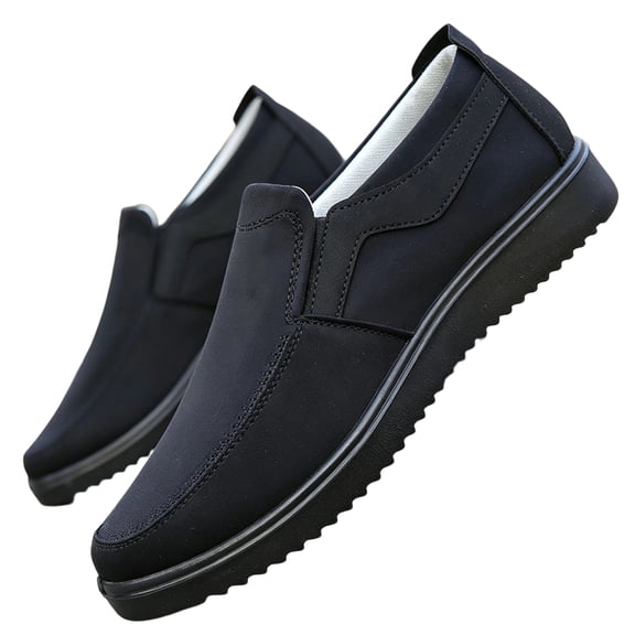 NexTorq Men Slip-On Penny Loafers, Round Toe Lightweight Casual Dress Shoes for Work, Driving, Office and Daily Wear Smart Casual Shoes for Office, Driving and Daily Professional Wear Black