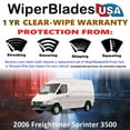thumbnail image 2 of 2006 Freightliner Sprinter 3500 Beam Wiper Blades Wipers w/1yr Warranty (Set of 2) (WiperBladesUSA), 2 of 5
