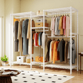 thumbnail image 2 of EnHomee Clothes Rack,4 Hanging Rods & 7 Wire Shelves,Heavy Duty Adjustable Metal Garment Rack 77"H,750 LBS Closet Organizer，White, 2 of 8