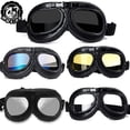 thumbnail image 2 of Gafas de moto vintage, gafas retro, gafas para casco, gafas para motocross, scooter, bicicleta, ciclismo, a prueba de viento, 2 of 5
