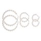 thumbnail image 3 of 3 pares de pendientes de aro grandes con forma redonda y colgante de perla circular, 3 of 6