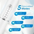 thumbnail image 6 of Sonic Electric Toothbrush for Adults with Tainless Steel Cleaning Heads ,USB Charger Rechargeable Waterproof Tooth Brush Soft Bristles Teeth Whitening Gum Massaging with 5 Modes , White, 6 of 9