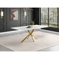 thumbnail image 2 of Coaster Venera Rectangular 79-inch Faux Marble Dining Table White, 2 of 9