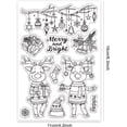 thumbnail image 2 of Christmas Theme Clear Stamps Merry Christmas Winter Clear Stamps Elk Deer Gift Transparent Rubber Stamps Seal for Card Making Scrapbooking Photo Album Decorations, 2 of 9