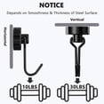 thumbnail image 3 of Ganchos magnéticos, gancho magnético de neodimio resistente de 30 libras con prueba de óxido para colgar en interiores y exteriores, refrigerador, parrilla, cocina, llavero, negro, paquete d, 3 of 5