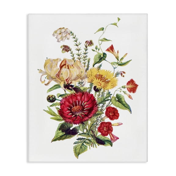 Bundle Of Wild Florals Canvas Wall Art, design by Lettered and Lined