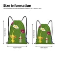 thumbnail image 2 of Zufioo Pikmin Print Sports Cinch Sack Gym String Bags Machine Washable Heavy Duty String Backpack for Men Women-Medium, 2 of 6
