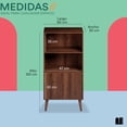 thumbnail image 3 of Librero con 3 repisas estante para comedor pasillo estudio o recamara credenza alta de madera MDF altura 120 cm shelf organizer, 3 of 7