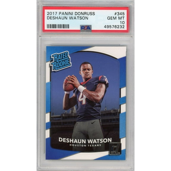 Graded 2017 Panini Donruss Deshaun Watson #345 Rookie RC Football Card PSA 10 Gem Mint