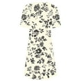 thumbnail image 4 of Floral Mini Dress for Women Summer Casual Short Sleeve V Neck Sundress with Pockets Lightweight Soft Dress, 4 of 4