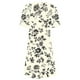 thumbnail image 4 of Vestido Corto para las Mujeres Cuello Redondo Manga Corta Impresa Suéter, Moda Casual Estilo Línea, 4 of 5