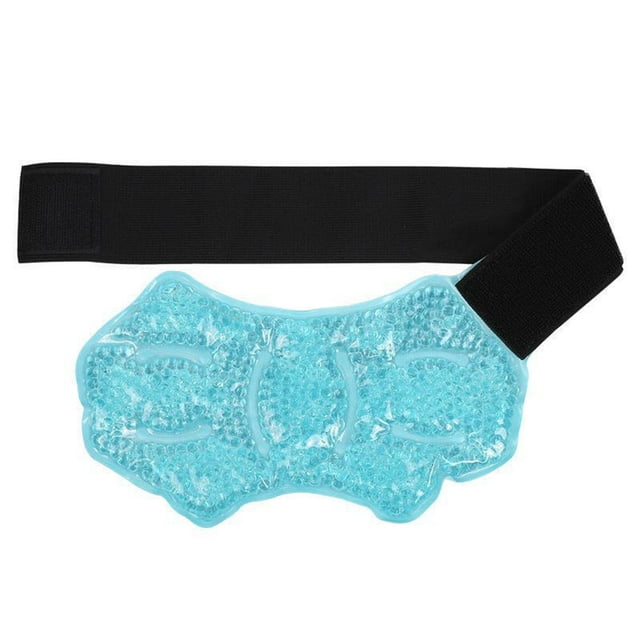 Attelle de Cheville Réutilisable Pack de Glace Gel Ajustable Thérapie Chaude/froide (Rose)