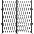 thumbnail image 3 of Steel Accordion Security Gate, 7.1 Feet Tall x 12.5 Feet Wide, Double Folding Scissor Door with 360° Rolling Barricade & Locking Keys, 3 of 11