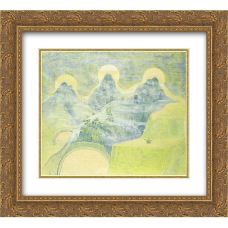- Mikalojus Ciurlionis 2x Matted 22x20 Gold Ornate Framed Art Print 'Finale (Sonata of the Serpent)'