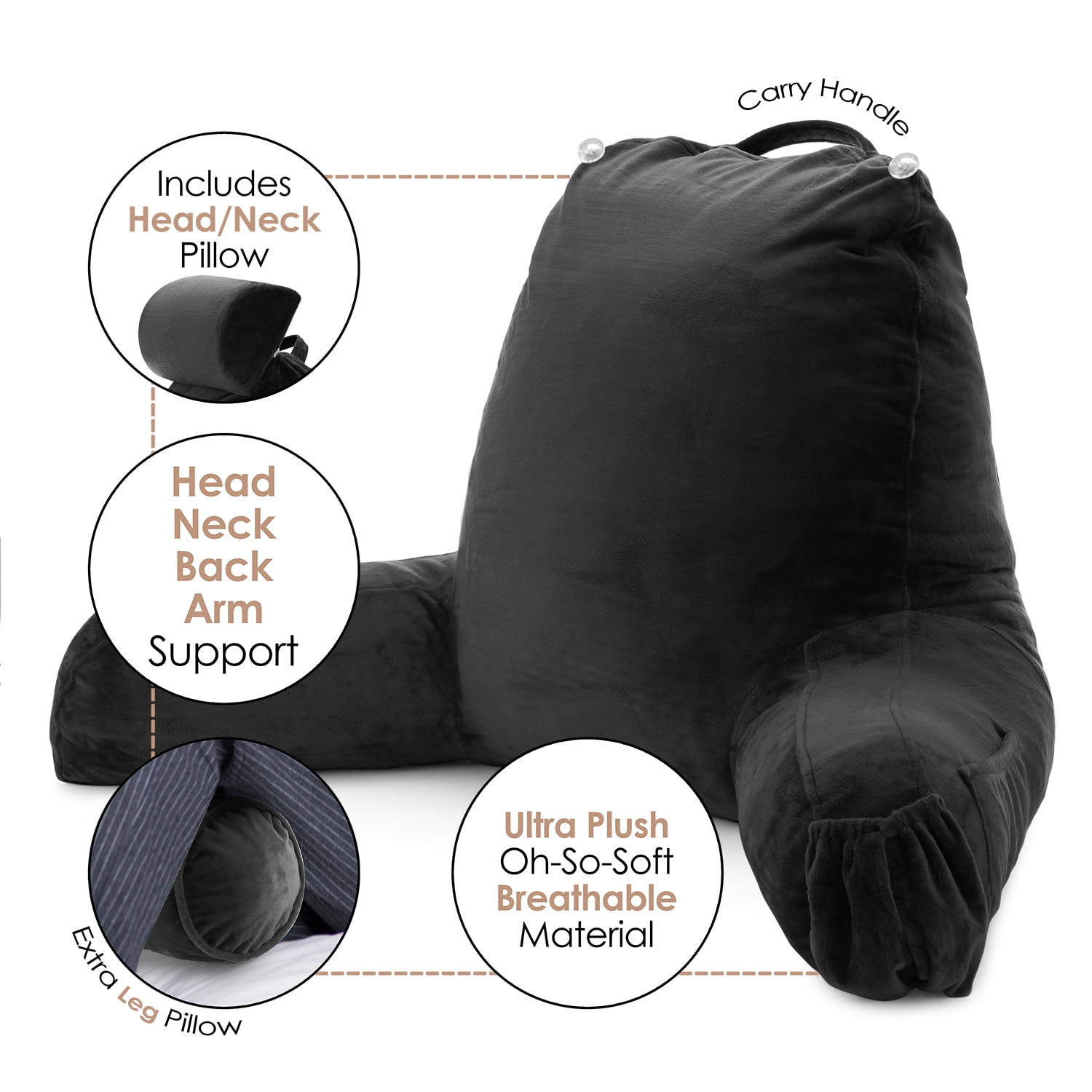 Bean bag with arms best sale and legs