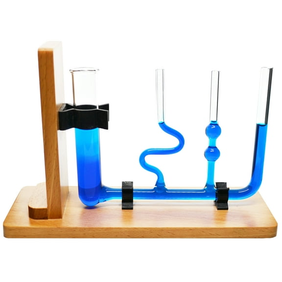 Liquid Level Apparatus on Sturdy Wooden Base, 8.5" Long, 5.5" Tall, Detachable  Base for Easy Draining/Cleaning - Eisco Labs