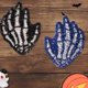 thumbnail image 4 of Women Palms Sequins Nipple Covers Reusable Adhesive Pasties Raves Party Breast Petals Sticky Bras Nipple Stickers Gifts Blue, 4 of 4