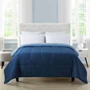 Mainstays Navy Reversible Ultra Soft Comforter, Twin