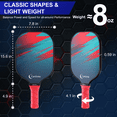 thumbnail image 2 of CARTIZMA Pickleball Paddle Set Carbon Fiber Ergonomic Design 6 Piece Set, 2 of 5